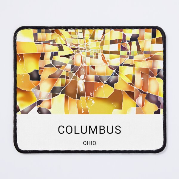 Item preview, Columbus Ohio Named City Map - Golden Yellow designed and sold by StylishStacks.