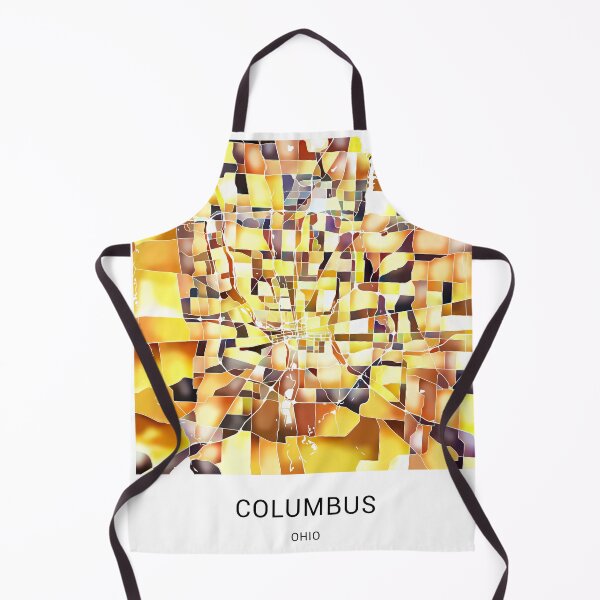 Item preview, Columbus Ohio Named City Map - Golden Yellow designed and sold by StylishStacks.