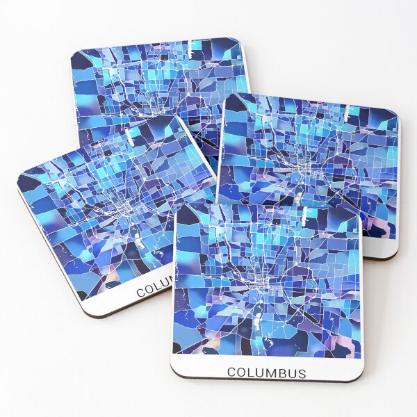 Item preview, Columbus Ohio Named City Map - Marine Blue designed and sold by StylishStacks.