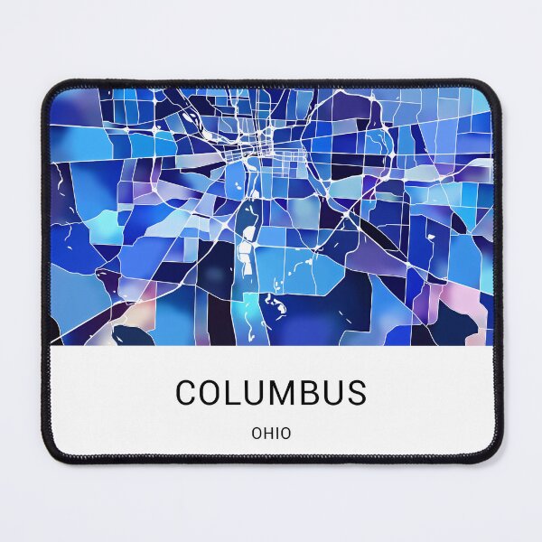 Item preview, Columbus Ohio Named City Map - Marine Blue designed and sold by StylishStacks.