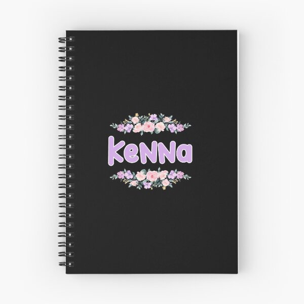 Item preview, Purple Flower Kenna Name Label (Black) designed and sold by NormadWorld.