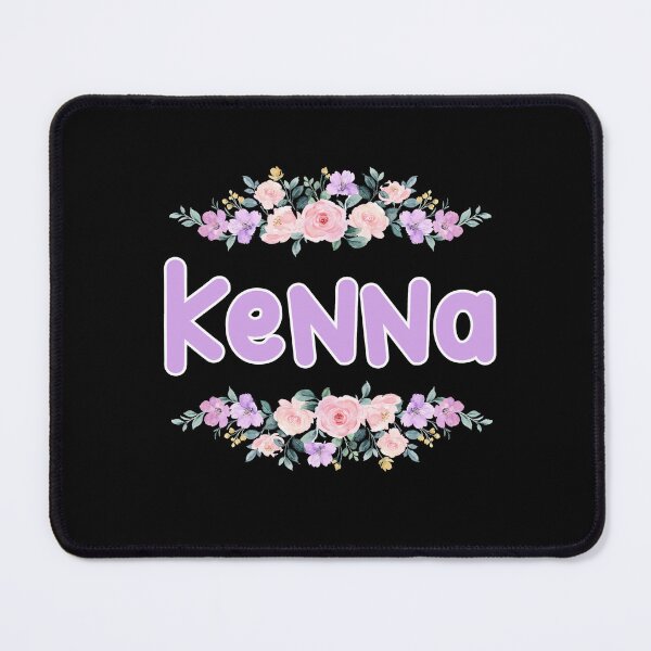 Item preview, Purple Flower Kenna Name Label (Black) designed and sold by NormadWorld.