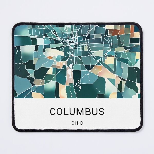 Item preview, Columbus Ohio Named City Map - Lush Green designed and sold by StylishStacks.