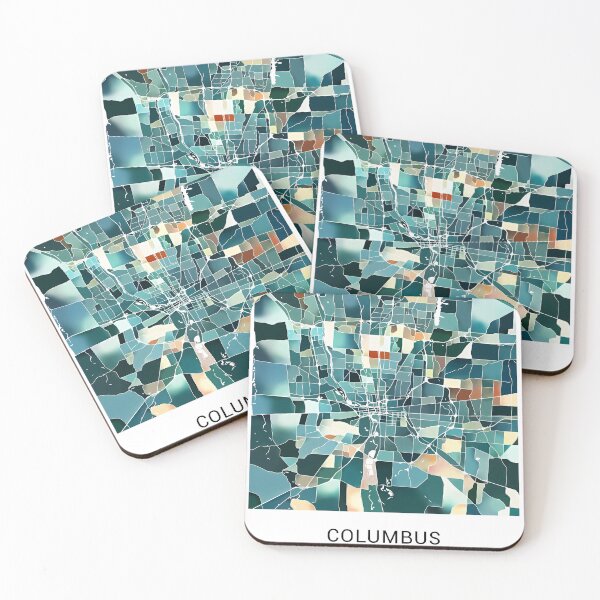 Item preview, Columbus Ohio Named City Map - Lush Green designed and sold by StylishStacks.