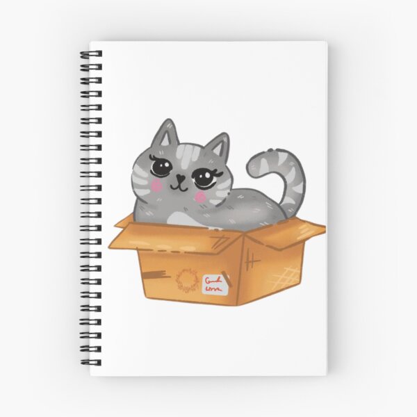 Item preview, Gray Cat In Box | Sticker, T-Shirt designed and sold by NicolasGlowArt.