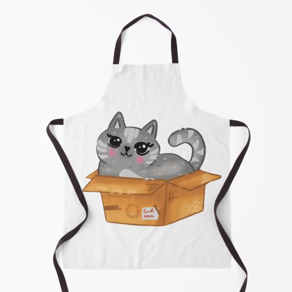 Item preview, Gray Cat In Box | Sticker, T-Shirt designed and sold by NicolasGlowArt.