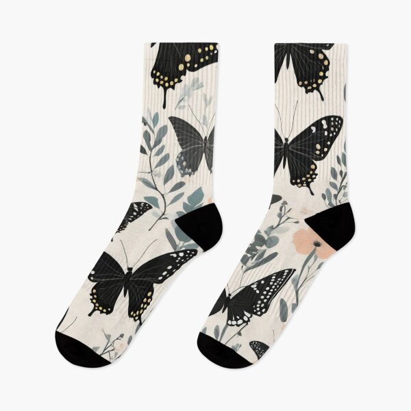 Item preview, 005 Black Swallowtail Butterfly in Nordic Minimalist Design designed and sold by Alexis Art Collection.