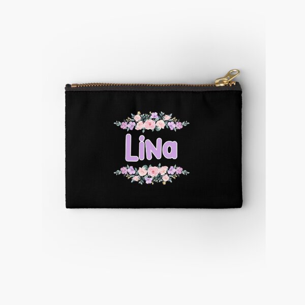 Item preview, Purple Flower Lina Name Label (Black) designed and sold by NormadWorld.