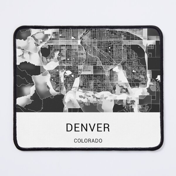 Item preview, Denver Colorado Named City Map - Black and White designed and sold by StylishStacks.