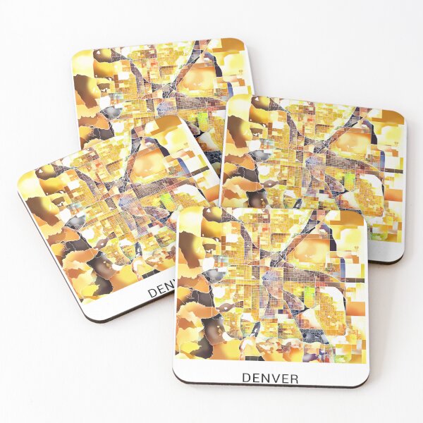 Item preview, Denver Colorado Named City Map - Golden Yellow designed and sold by StylishStacks.