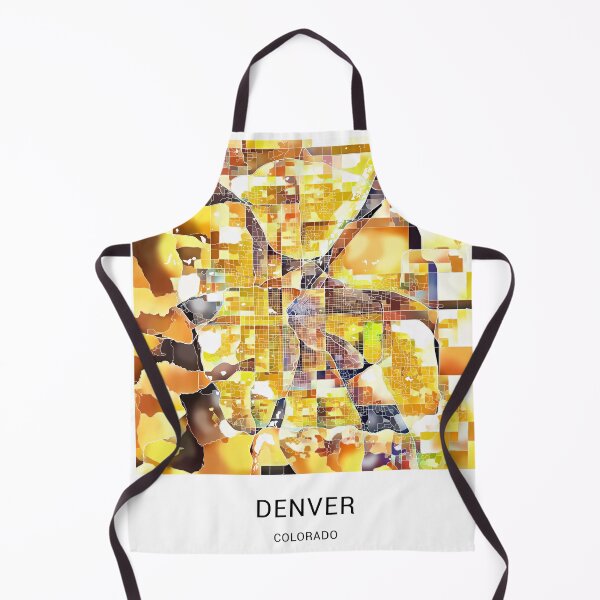 Item preview, Denver Colorado Named City Map - Golden Yellow designed and sold by StylishStacks.