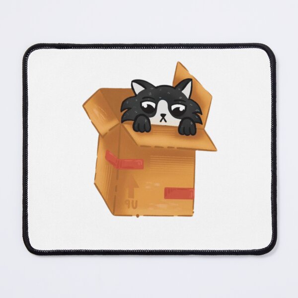 Item preview, Black Cat In Box | Sticker, T-Shirt designed and sold by NicolasGlowArt.