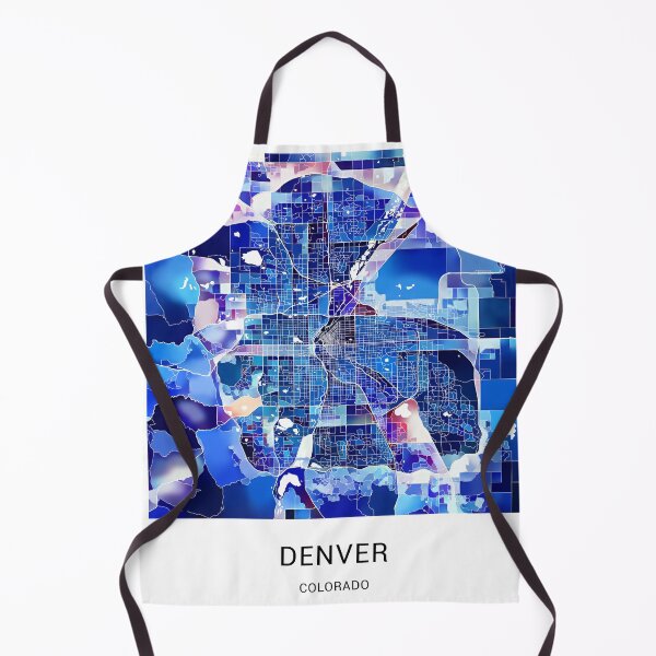 Item preview, Denver Colorado Named City Map - Marine Blue designed and sold by StylishStacks.