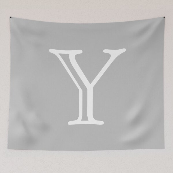 Item preview, Silver Gray Basic And Elegant Monogram Y designed and sold by rewstudio.