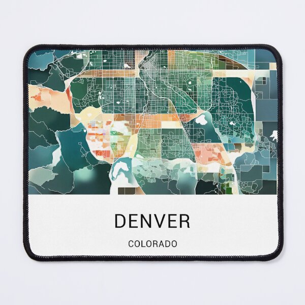 Item preview, Denver Colorado Named City Map - Lush Green designed and sold by StylishStacks.