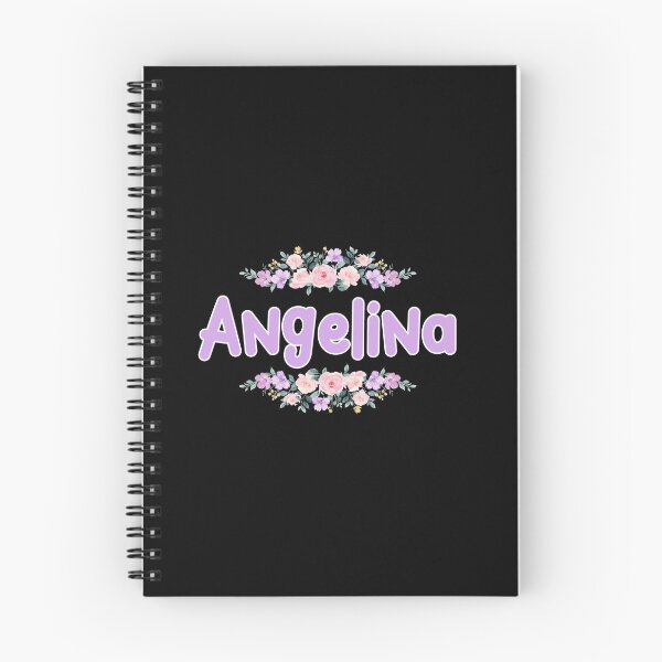 Item preview, Purple Flower Angelina Name Label (Black) designed and sold by NormadWorld.