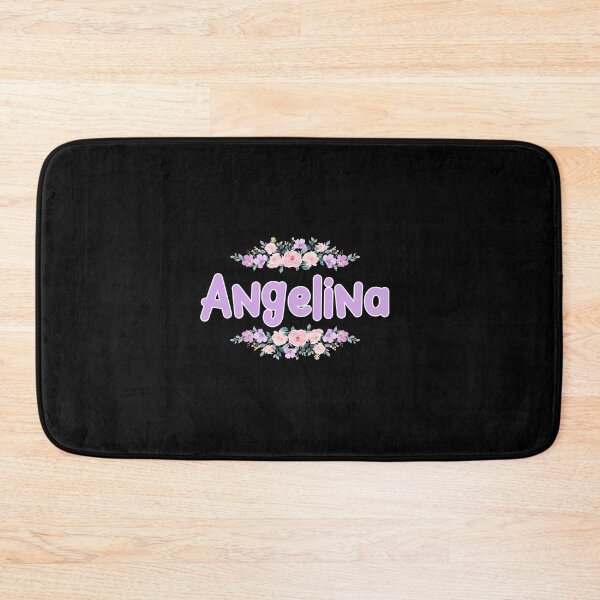 Item preview, Purple Flower Angelina Name Label (Black) designed and sold by NormadWorld.