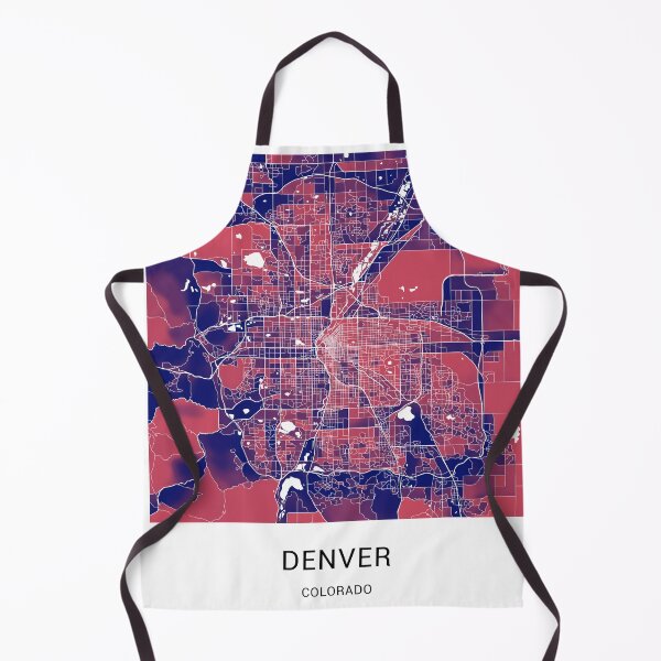 Item preview, Denver Colorado Named City Map - Red-Blue Duotone designed and sold by StylishStacks.