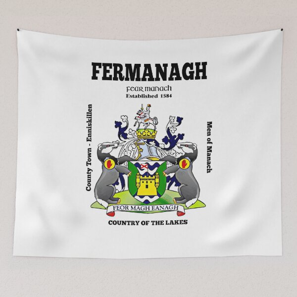 Item preview, Irish County Fermanagh Ireland Crest, Translation & More designed and sold by REAL IRISH GIFTS.