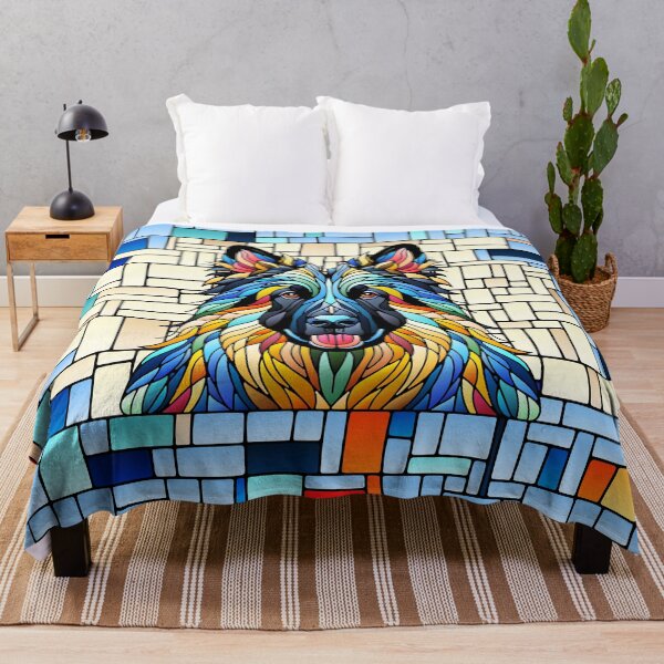 Item preview, German Shepherd - Colorful Mosaic Art designed and sold by k9printart.