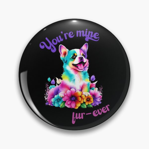Item preview, Corgi Mom/Dad Colorful Valentines Day, You are mine fur-ever designed and sold by DonateWord.