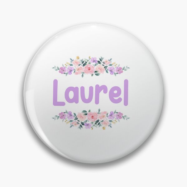 Item preview, Purple Flower Laurel Name Label  designed and sold by NormadWorld.