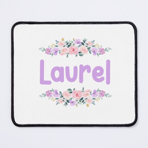 Item preview, Purple Flower Laurel Name Label  designed and sold by NormadWorld.