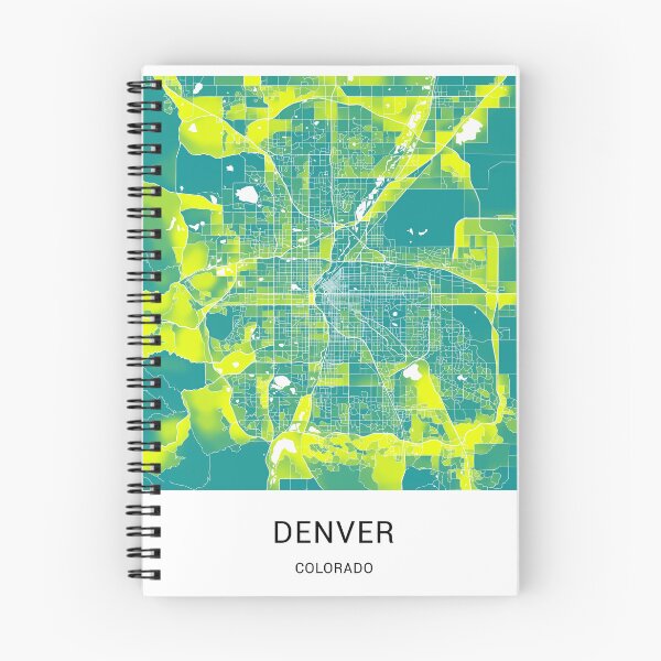 Item preview, Denver Colorado Named City Map - Green-Yellow Duotone designed and sold by StylishStacks.