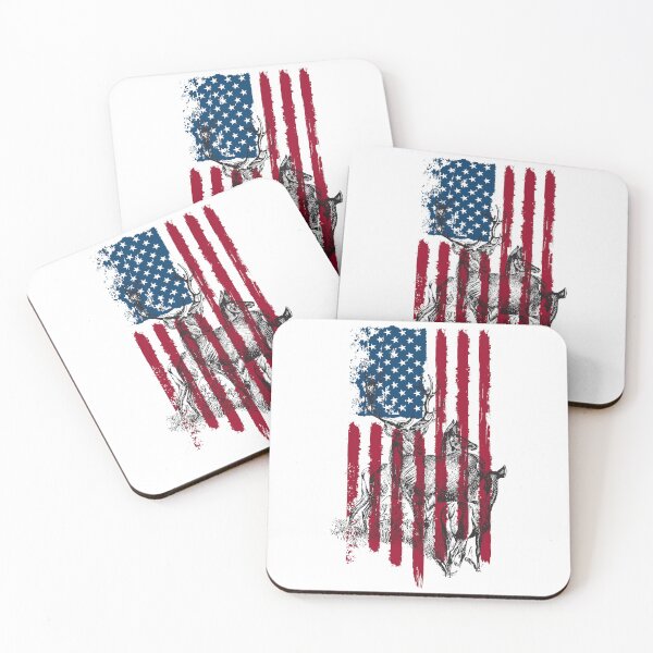 Item preview, American Flag Deer Hunter designed and sold by Wild-Co.
