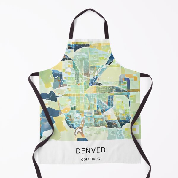 Item preview, Denver Colorado Named City Map - Pastel Color Scheme designed and sold by StylishStacks.
