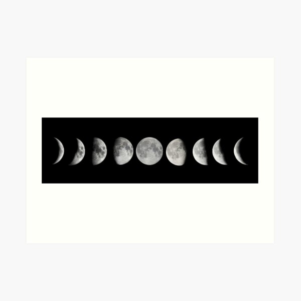 Moon phases Art Print