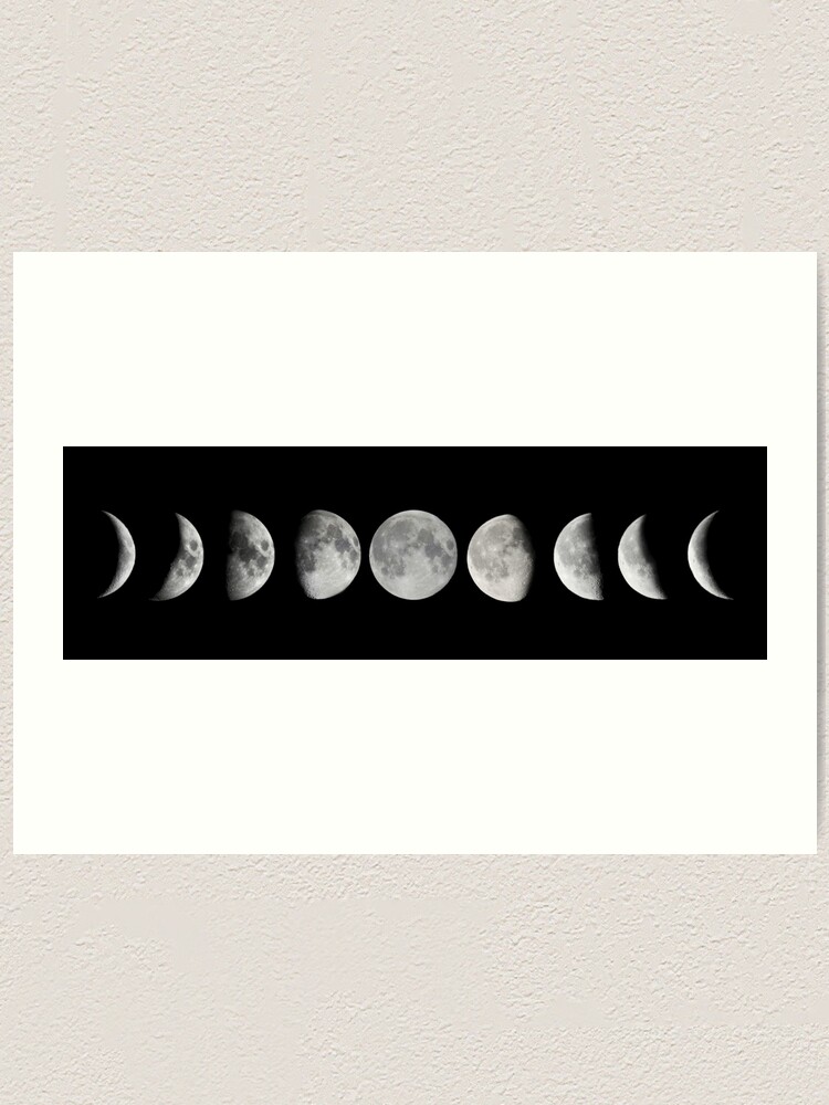Alternate view of Moon phases Art Print