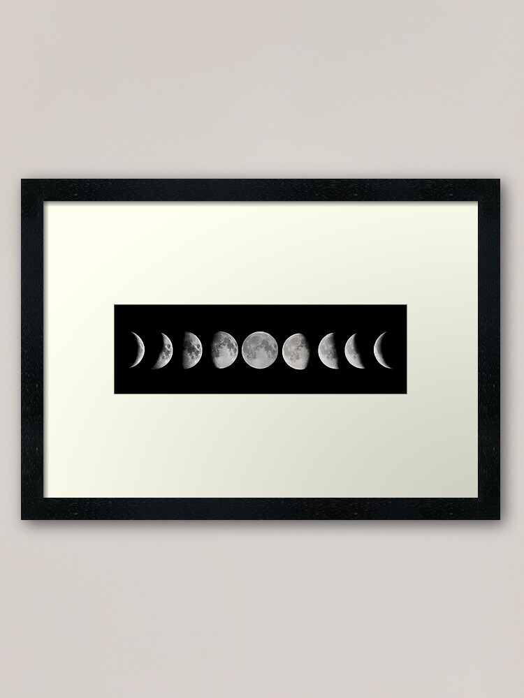 Alternate view of Moon phases Framed Art Print