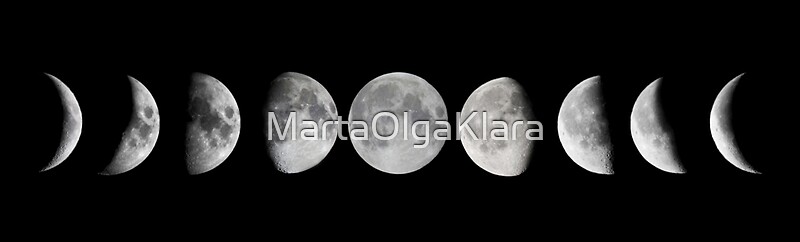 "Moon phases" by MartaOlgaKlara | Redbubble