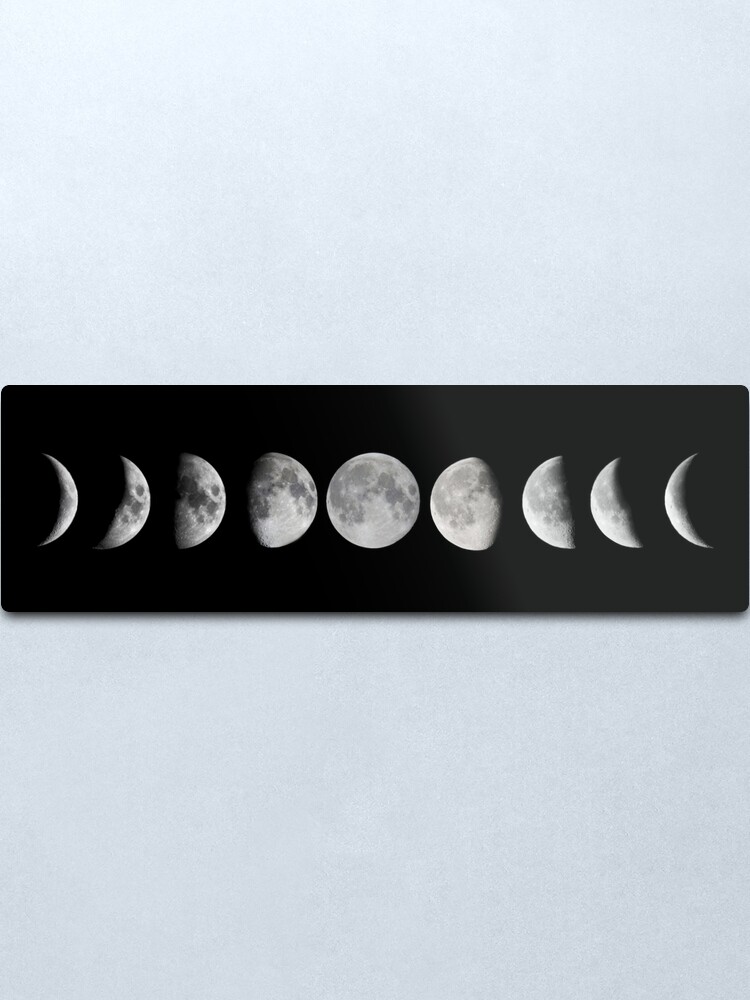 Alternate view of Moon phases Metal Print