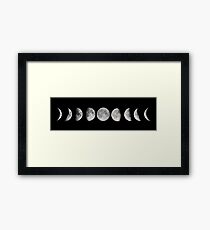 Moon phases Framed Print