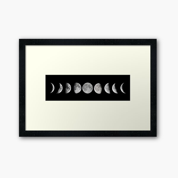 Moon phases Framed Art Print