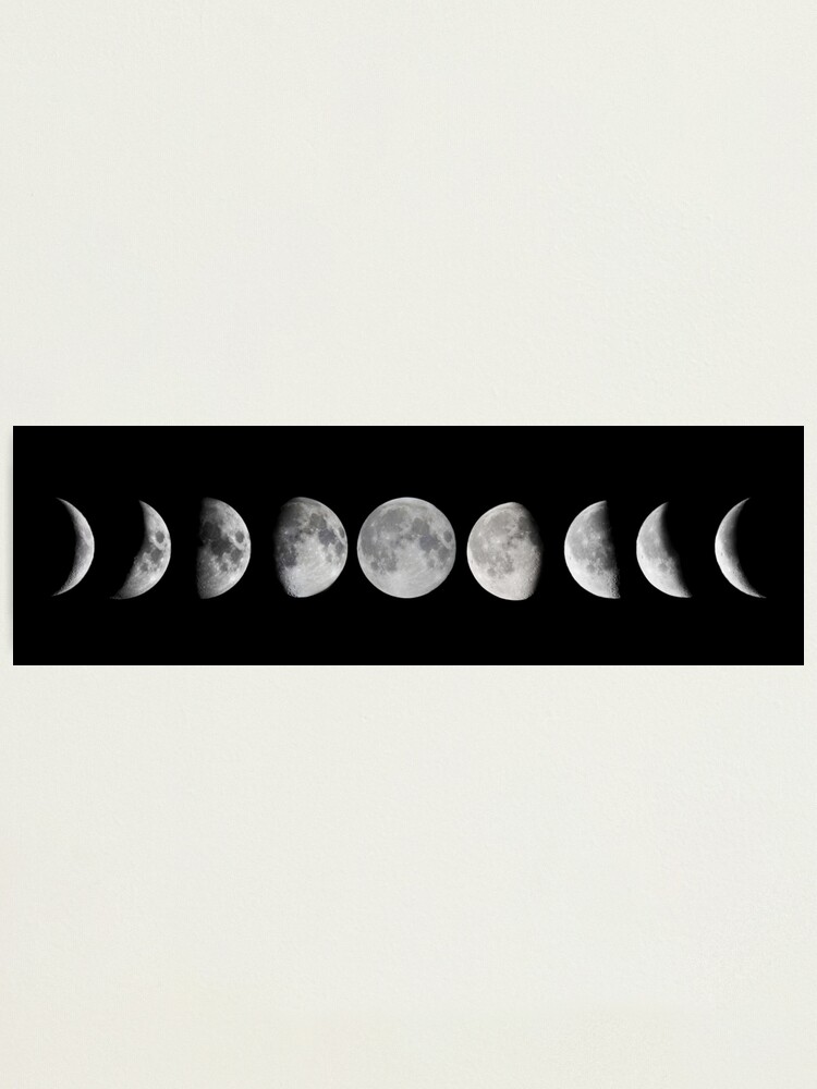 Alternate view of Moon phases Photographic Print