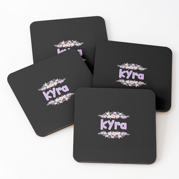 Item preview, Purple Flower Kyra Name Label (Black) designed and sold by NormadWorld.