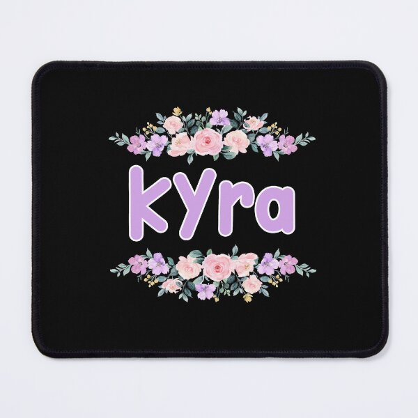 Item preview, Purple Flower Kyra Name Label (Black) designed and sold by NormadWorld.