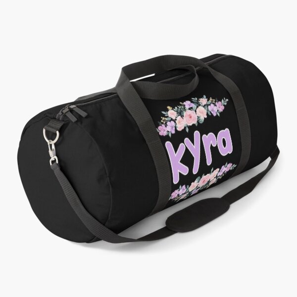 Item preview, Purple Flower Kyra Name Label (Black) designed and sold by NormadWorld.