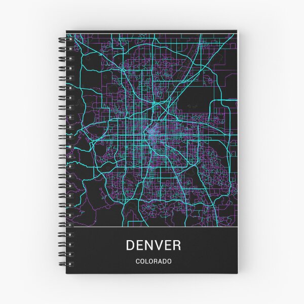 Item preview, Denver Colorado Named City Map - Neon Fantasy designed and sold by StylishStacks.