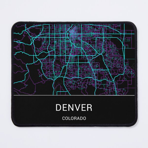 Item preview, Denver Colorado Named City Map - Neon Fantasy designed and sold by StylishStacks.