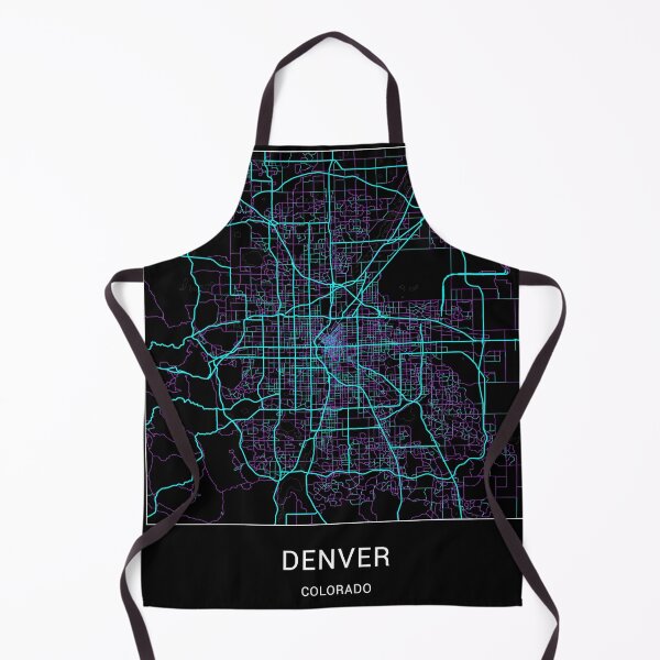 Item preview, Denver Colorado Named City Map - Neon Fantasy designed and sold by StylishStacks.