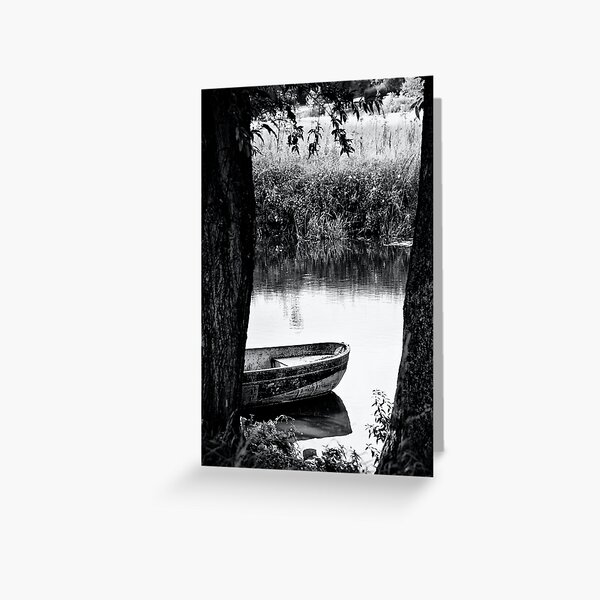 boat bw Greeting Card