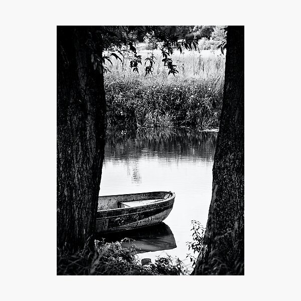 boat bw Photographic Print