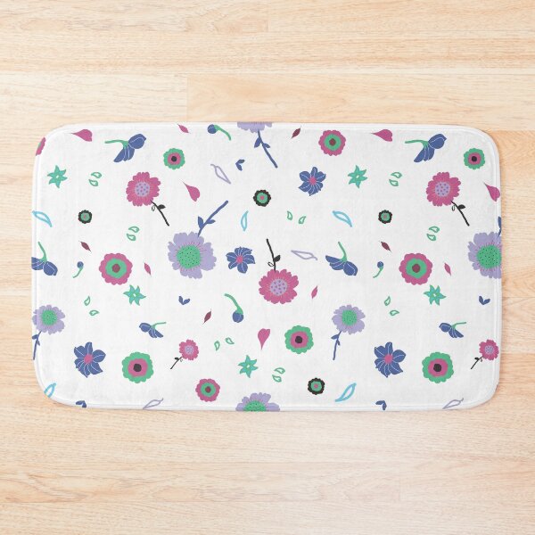 Item preview, Flowers in Pink, Lilac, Blue and Green. designed and sold by mkakaire.