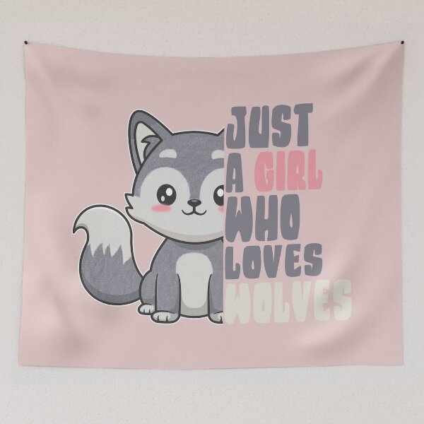 Item preview, Just a girl who loves Wolves designed and sold by samah82.