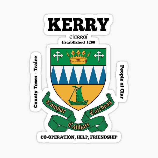 Item preview, Irish County Kerry Ireland Crest, Translation & More designed and sold by REAL IRISH GIFTS.