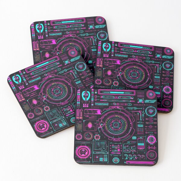 Item preview, Futuristic HUD Patterns - Neon Precision designed and sold by kaliguy17.